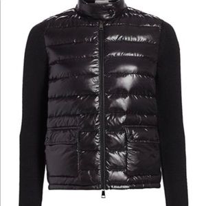 Moncler Lacquer Knit Sleeve Combo Puffer Jacket XS